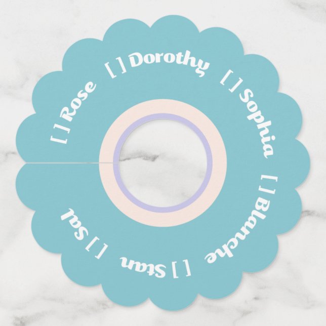 Stay Golden... Wine Glass Tag (Front)