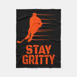 Stay Gritty Funny Ice Hockey Philly Gift Vintage Fleece Blanket