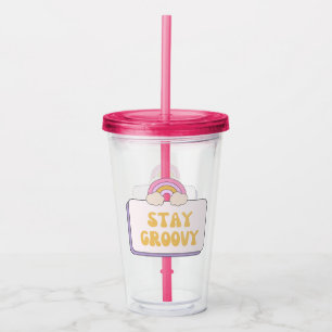 Stay Groovy Acrylic Tumbler