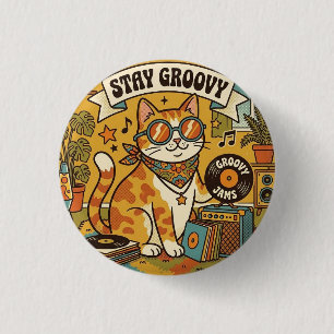 STAY GROOVY   Animal Lover   Bohemia 3 Cm Round Badge