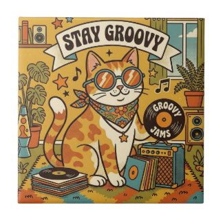 STAY GROOVY | Animal Lover | Bohemia Tile