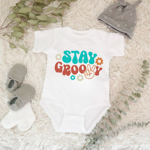 Stay Groovy Baby Romper Baby Bodysuit