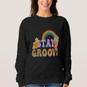 Stay Groovy Cute Indie Aesthetic Retro 70s Hippie Sweatshirt