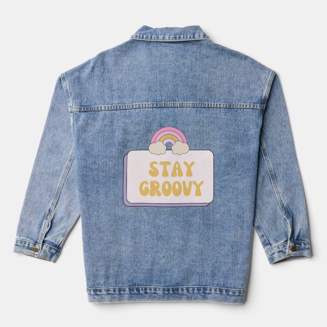 Stay Groovy Denim Jacket (Back)