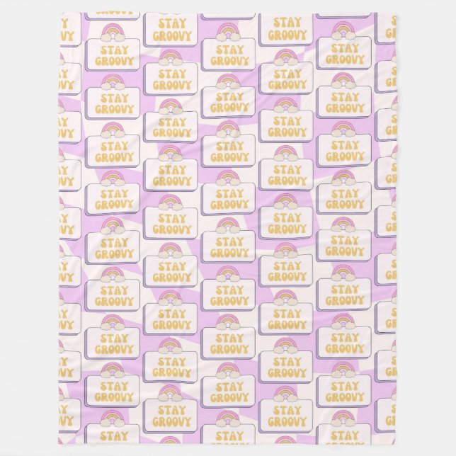 Stay Groovy Fleece Blanket (Front)