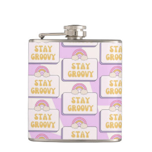 Stay Groovy Hip Flask