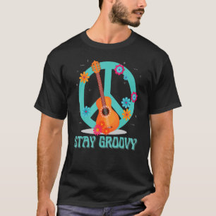 Stay Groovy Hippie Retro Style Peace Sign 60s 70s T-Shirt