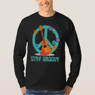 Stay Groovy Hippie Retro Style Peace Sign 60s 70s  T-Shirt