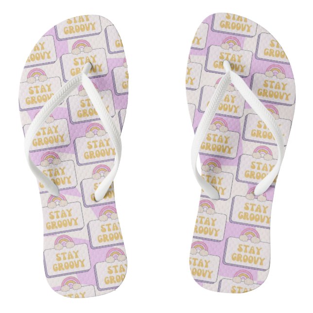 Stay Groovy Jandals (Footbed)