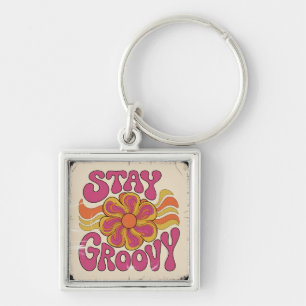 Stay Groovy Key Ring