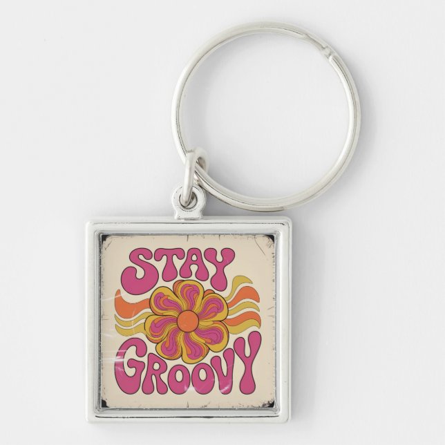 Stay Groovy Key Ring (Front)