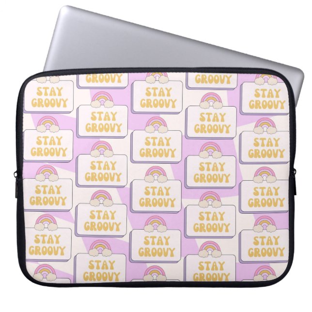 Stay Groovy Laptop Sleeve (Front)