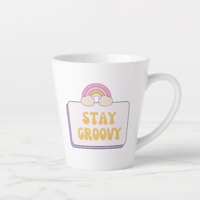 Stay Groovy Latte Mug (Right)