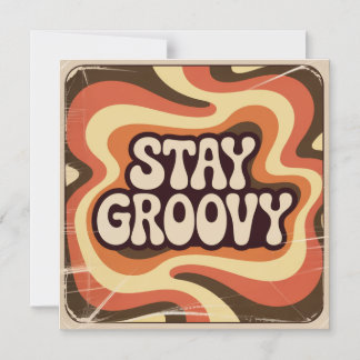 Stay Groovy Magnetic Invitation