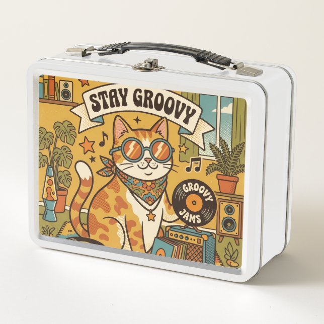 STAY GROOVY  METAL LUNCH BOX (Front)