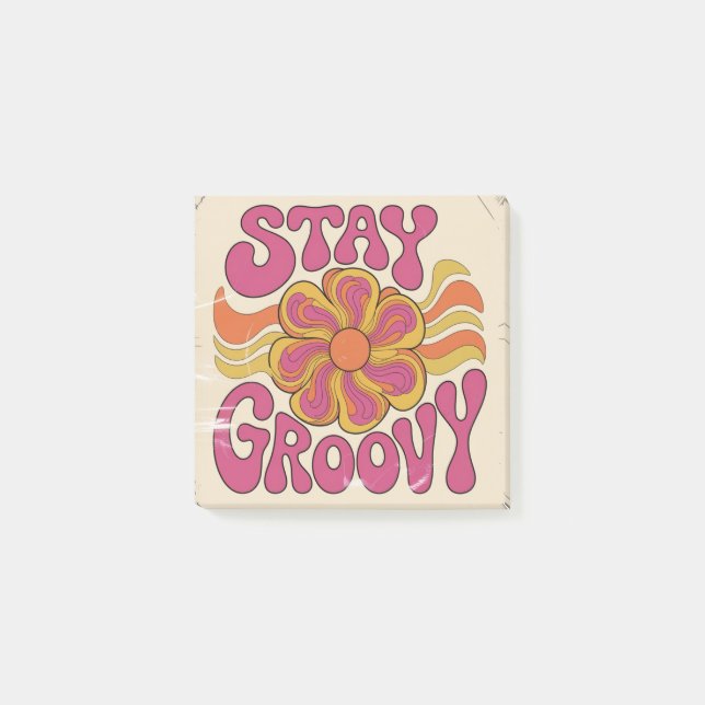 Stay Groovy Post-it Notes (Front)