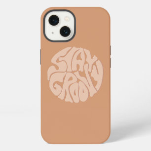 Stay Groovy Retro Beige iPhone 13 Case