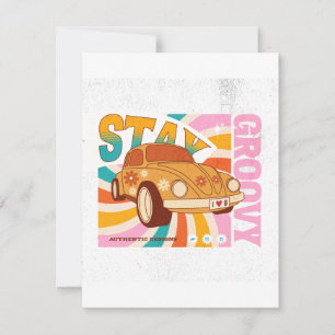 Stay Groovy - Retro Car Holiday Card