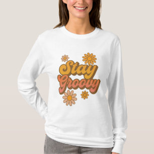Stay Groovy – Retro Flower Power Design T-Shirt