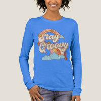 Stay Groovy Retro Rainbow Flowers Typography