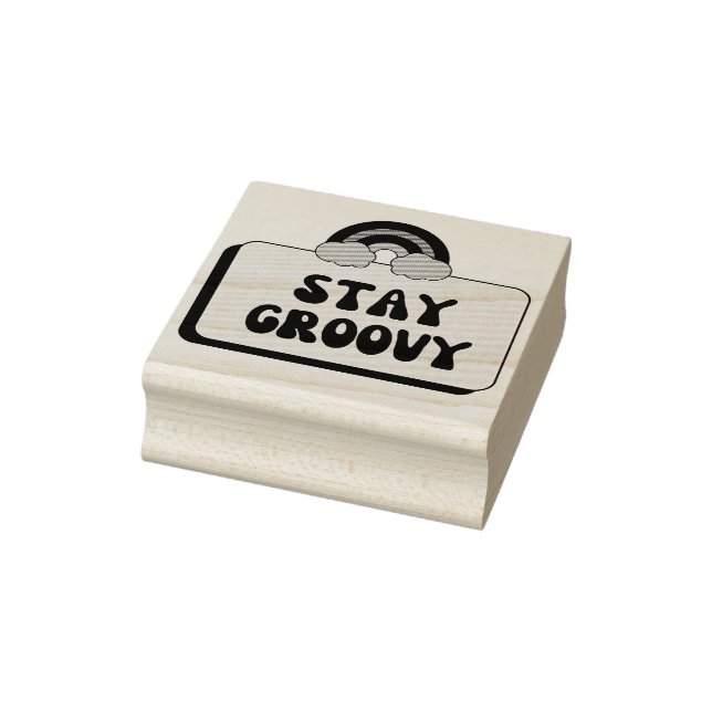 Stay Groovy Rubber Stamp (Stamp)