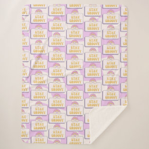 Stay Groovy Sherpa Blanket