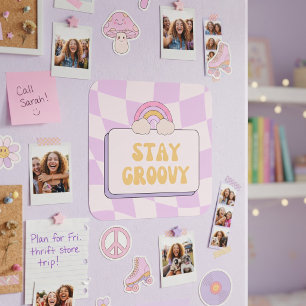 Stay Groovy Square Sticker
