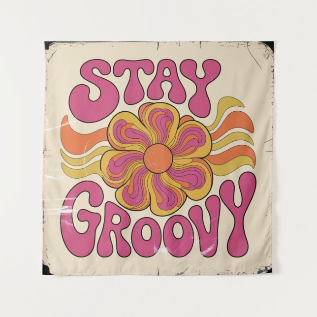 Stay Groovy Tapestry (Front)