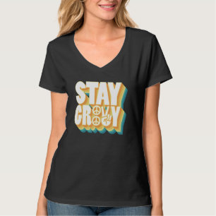 Stay Groovy Vintage Retro 60s & 70s Hippie Peace S T-Shirt