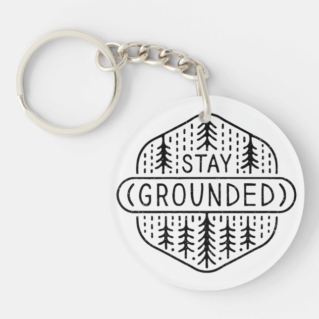 Stay grounded mindfulness practice grounding key ring (Front)