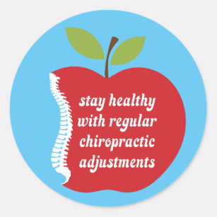 Stay Healthy (Apple) Chiropractic Stickers