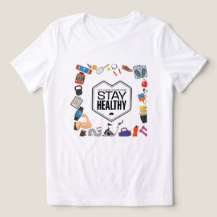 stay healthy motivational design Tri-Blend shirt