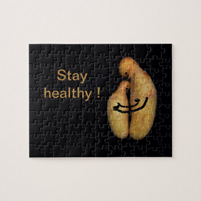 Stay healthy with love jigsaw puzzle (Horizontal)
