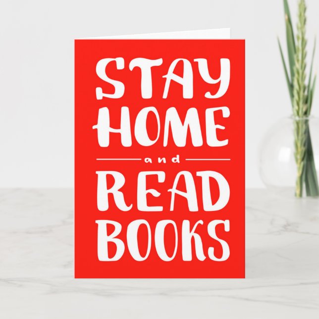 Stay Home and Read Books Card (Front)