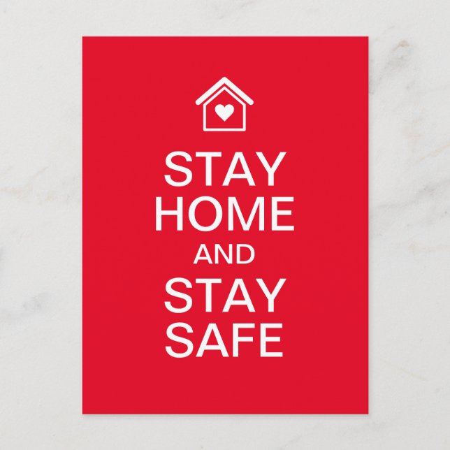 Stay Home and Stay safe Postcard (Front)