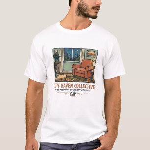 Stay Home Club - Cosy Living Room T-Shirt - Cat Ar