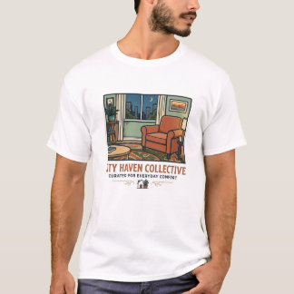 Stay Home Club - Cosy Living Room T-Shirt - Cat Ar