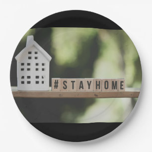 Stay Home - Corona Virus Paper Plate