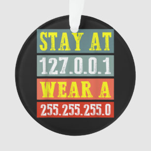 Stay Home Engineers And Wear Mask for Coding Geeks Ornament