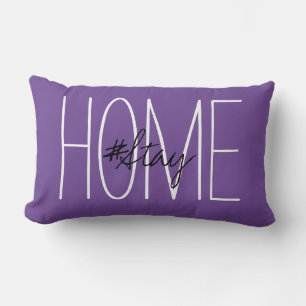 Stay Home Purple Lumbar Cushion
