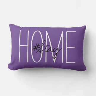 Stay Home Purple Lumbar Cushion