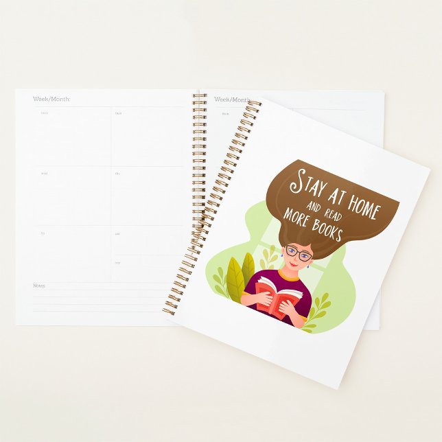 Stay Home Read More Books Book Lover Planner (.)