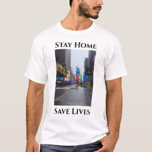 Stay Home Save Lives New York City Photo T-Shirt