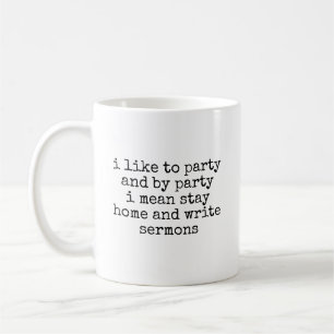 Stay Home Sermon Funny Pastor Preacher Minister Coffee Mug