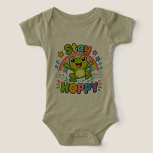 Stay Hoppy   Cute Happy Frog Design