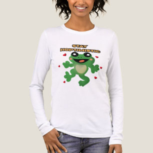 Stay Hoptimistic Cute Frog Pun Funny Frog Lover Gi Tri-Blend Shirt