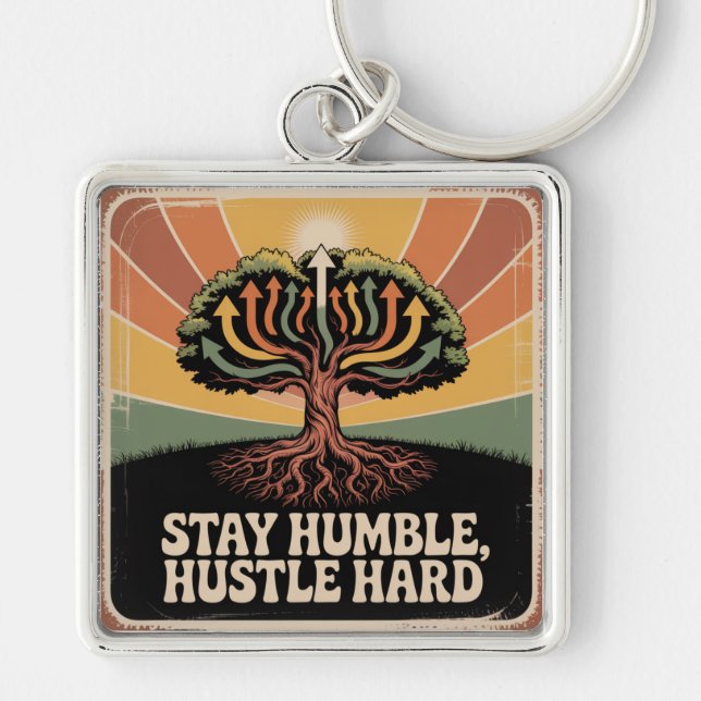 Stay Humble, Hustle Hard Key Ring (Front)