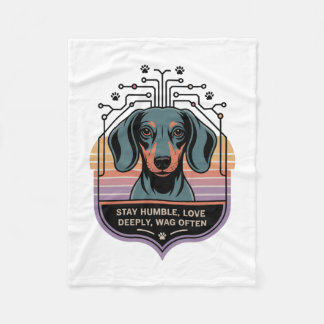 Stay Humble, Love Deeply, Wag Often Fleece Blanket
