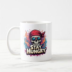 Stay Hungry Skull Bandanna Hustler Graphic Tee Coffee Mug