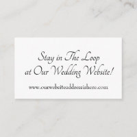 Stay in the Loop Wedding Website Enclosure Cards